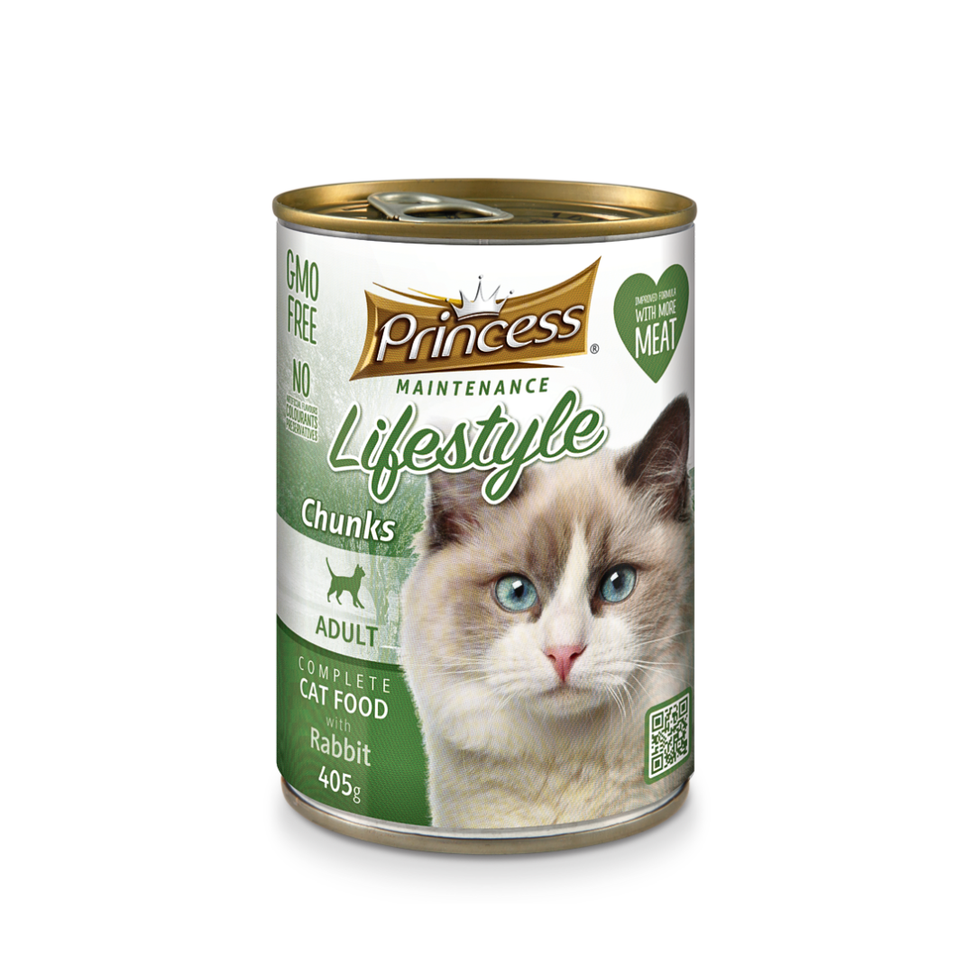 Бюджетна мокра храна за котки с заек в сос – Princess Lifestyle