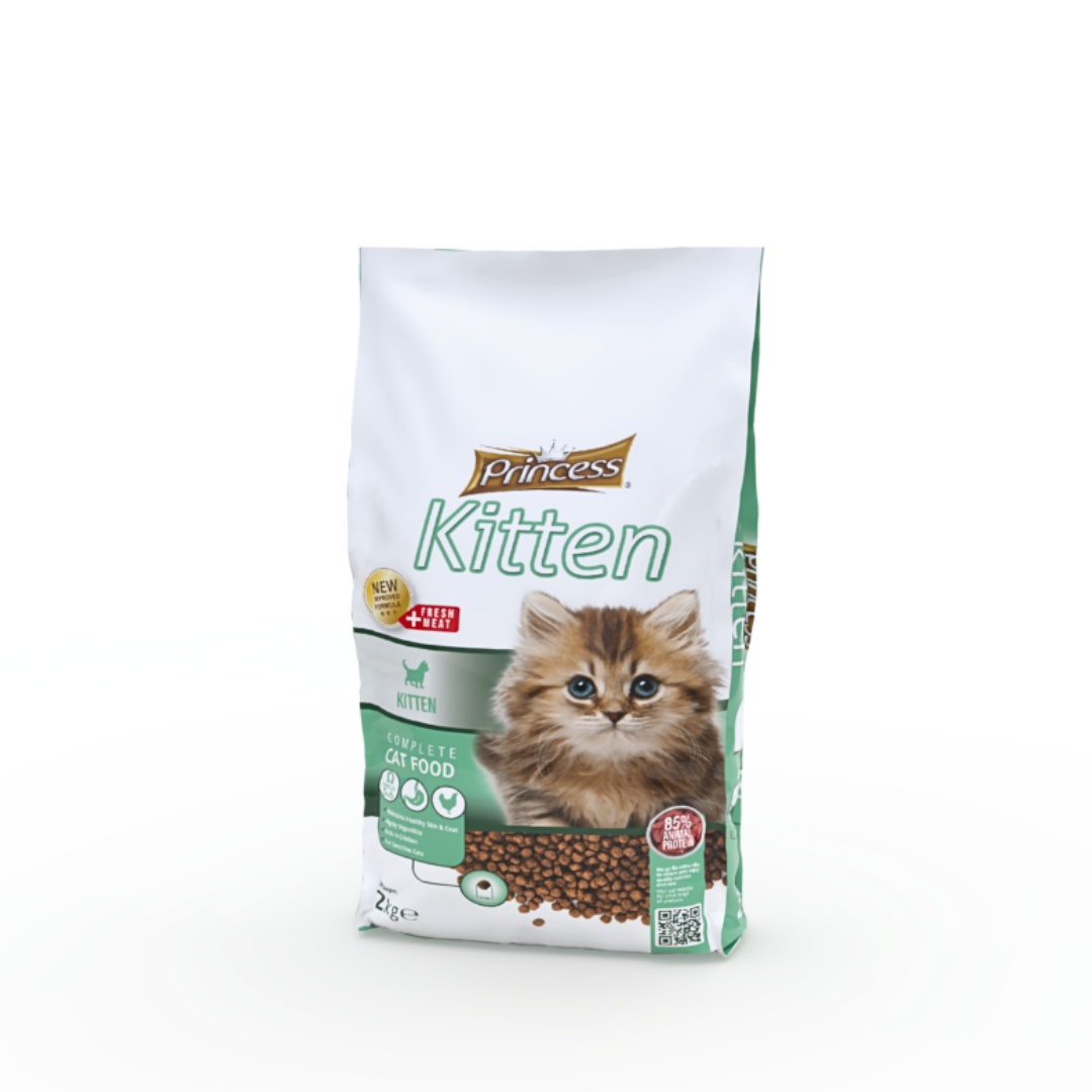 Суха храна за котенца с птиче месо – Princess Kitten 2 кг