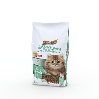Суха храна за котенца с птиче месо – Princess Kitten 2 кг