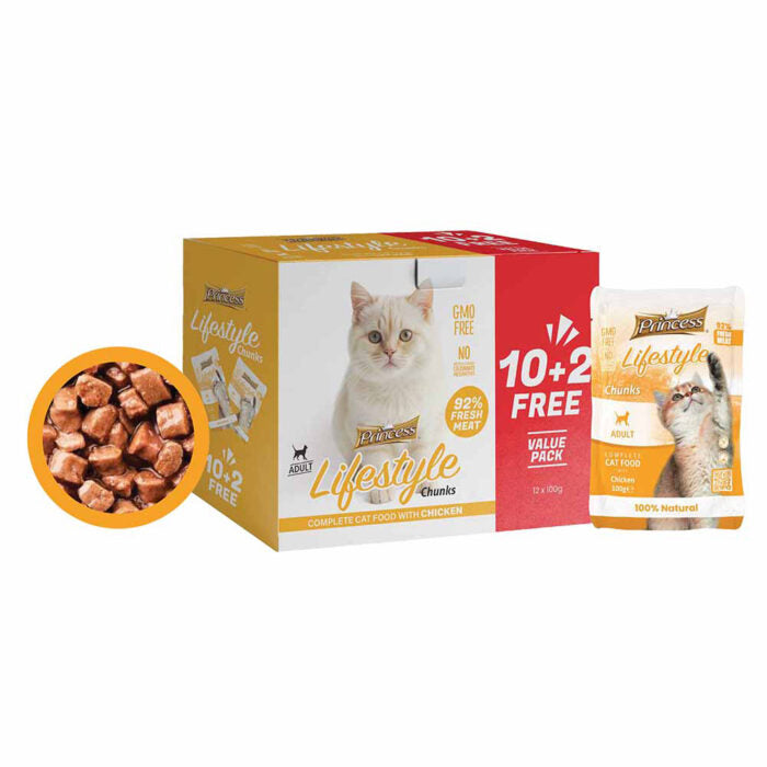 Микс паучове за котки 12x100гр (10+2 ПОДАРЪК) - Различни вкусове