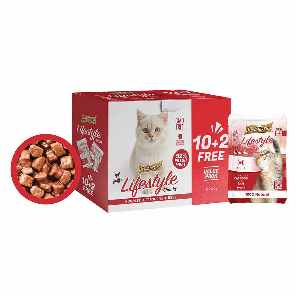Микс паучове за котки 12x100гр (10+2 ПОДАРЪК) - Различни вкусове