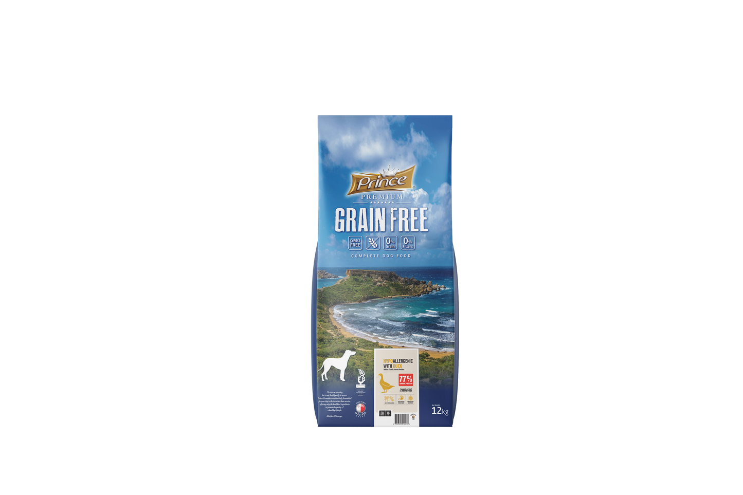 Хипоалергенни беззърнени гранули с патешко PRINCE Grain Free Hypo Duck 2kg/12kg