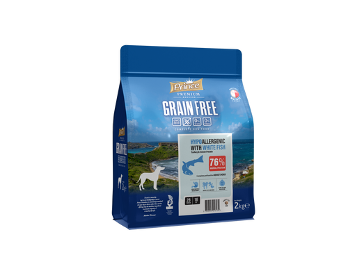 Хипоалергенни беззърнени гранули с риба и пуешко PRINCE Grain Free Hypo Fish & Turkey 2kg/12kg