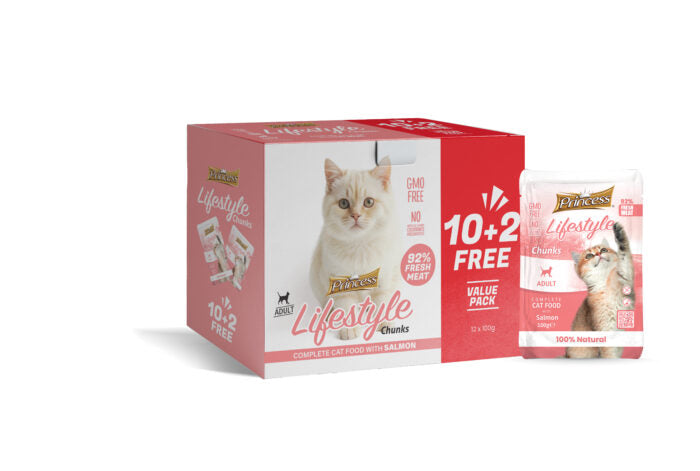 Микс паучове за котки 12x100гр (10+2 ПОДАРЪК) - Различни вкусове