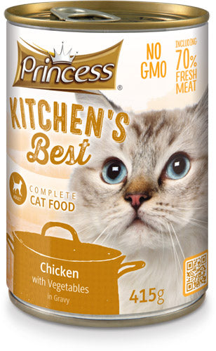 Консерва за котки с пилешко и зеленчуци PRINCESS Kitchen’s Best 415g