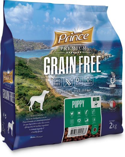 Беззърнени гранули за кученца малки и средни породи PRINCE Grain Free Puppy 500 гр