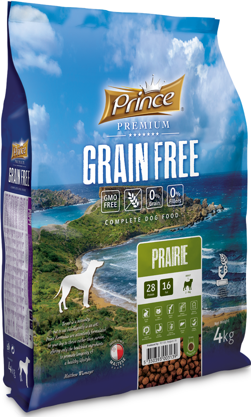 Беззърнени гранули с агнешко за малки кучета PRINCE Grain Free Prairie Small Adult 2kg/4kg