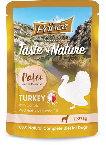 Пауч за кучета с пуешко и моркови PALEO Turkey & Carrots 375g