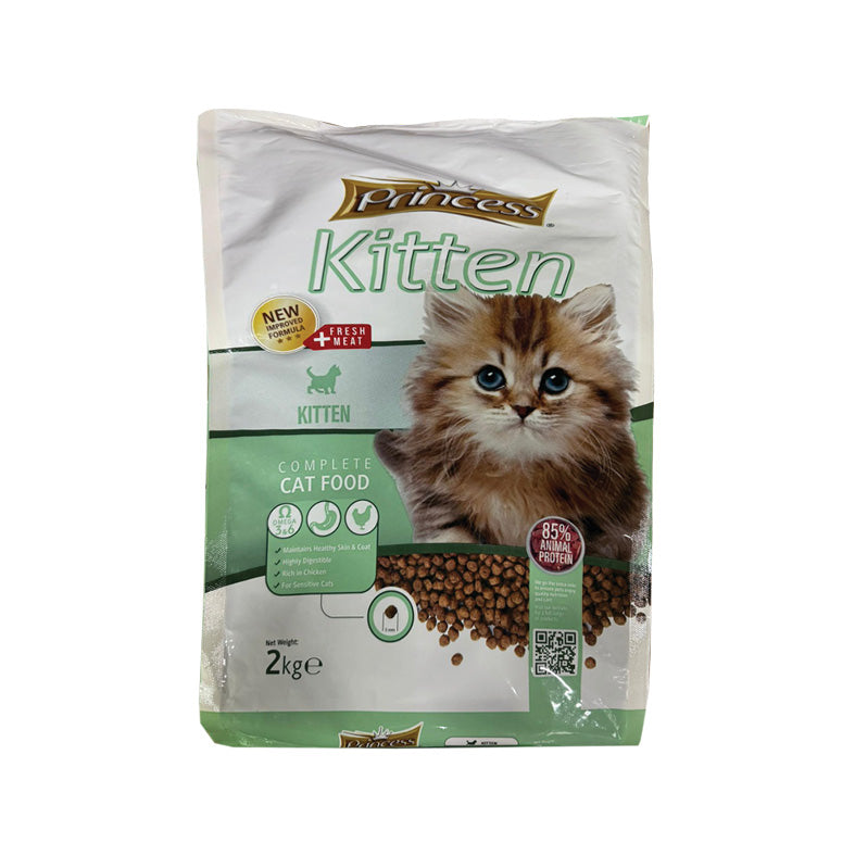 Суха храна за котенца с птиче месо – Princess Kitten 2 кг