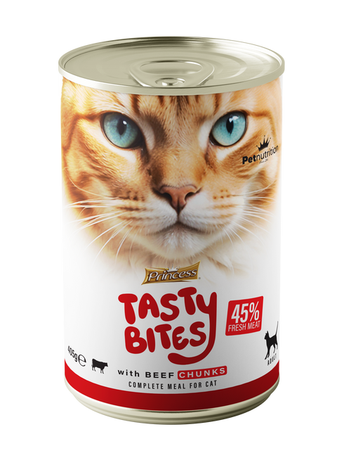 Мокра храна за котки с говеждо – Princess Tasty Bites