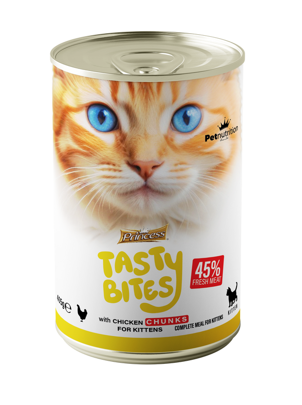 Мокра храна за котенца с пилешко – Princess Tasty Bites