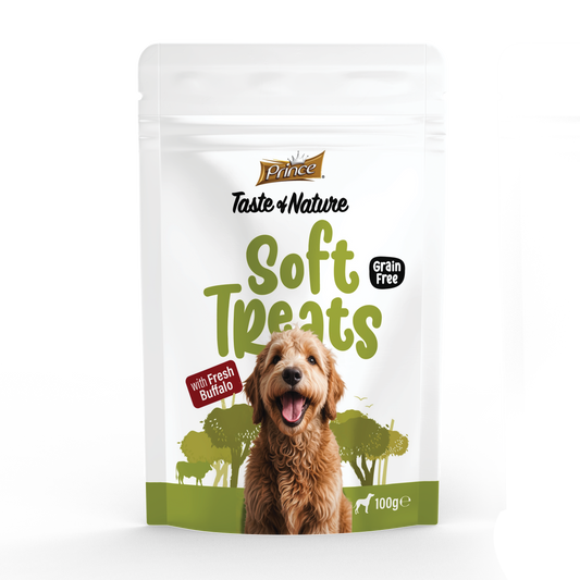 Лакомства за кучета с биволско PRINCE Soft Treats 100g