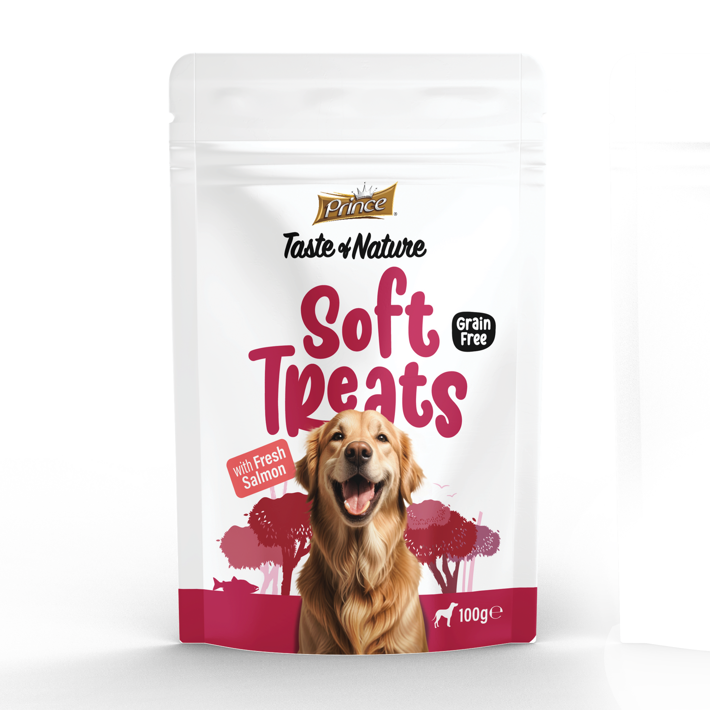 Лакомства за кучета със сьомга PRINCE Soft Treats 100g