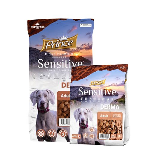 Гранули за кучета с кожни проблеми PRINCE Sensitive Derma 4kg