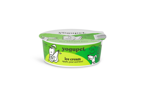 Сладолед за кучета и котки с ябълка, круша и киви Yogupet 110g
