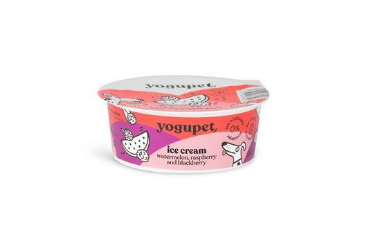 Сладолед за кучета и котки с диня, малина и къпина Yogupet 110g